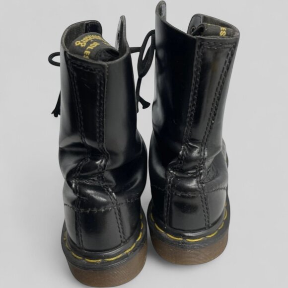 Dr. Martens Combat Boots Leather Black Made In England Women's Size 5 - Picture 5 of 9